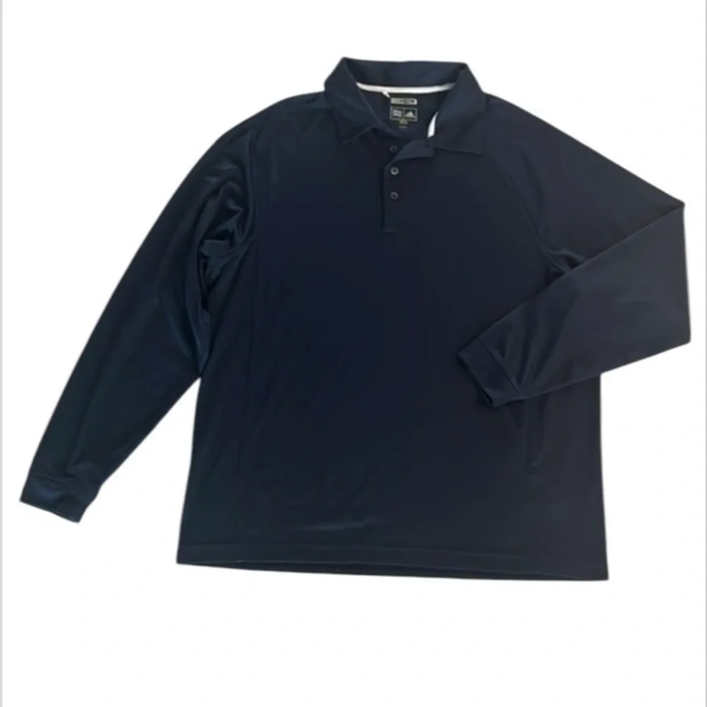 Adidas climacool size large navy blue long sleeve polo shirt